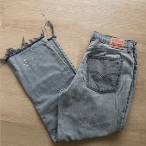Levi's Gray womens low pro straight jeans size 31